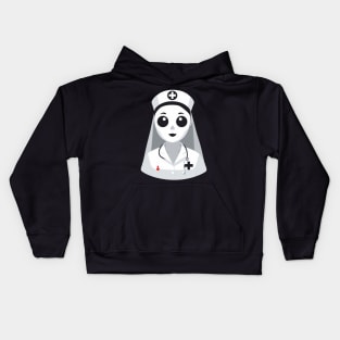 Mysterious Spooky Ghost Nurse Kids Hoodie